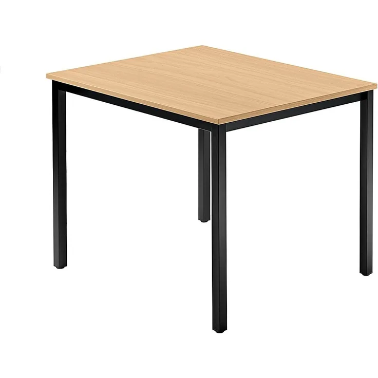 Besprechungstisch DQ08 80x80cm Buche 4-Fuß Gestellfarbe: Schwarz