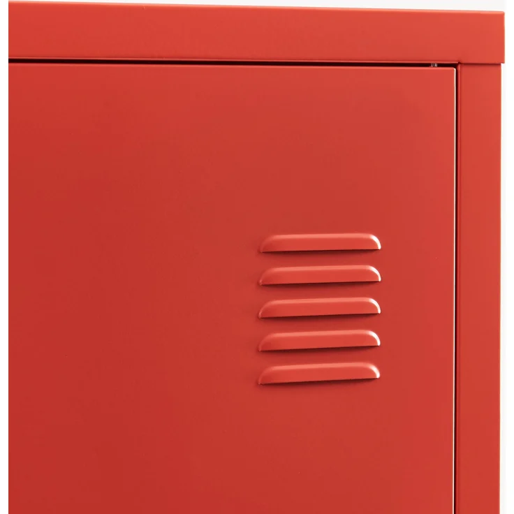 Einzelspind Kurikka 137x38x38 cm Rot [en. casa] – Bild 6