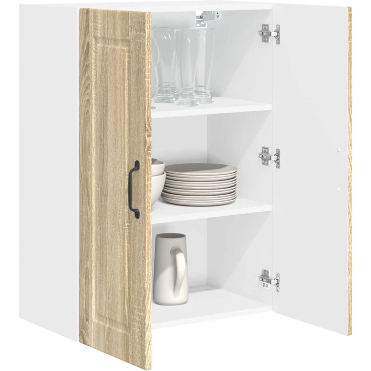 vidaXL Wandschrank PORTO Sonoma-Eiche 60 x 31 x 80 cm Holzwerkstoff 885397 – Bild 3