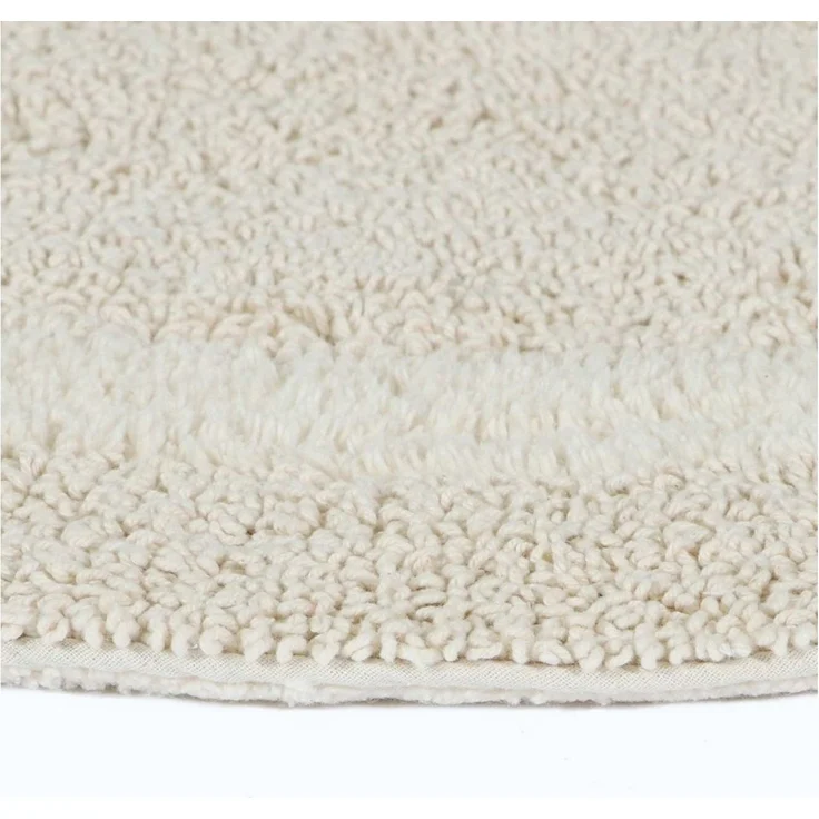 Homescapes Premium Badematte Creme, Badvorleger 50x80 cm, Badteppich Baumwolle mit Wende-Design – Bild 3