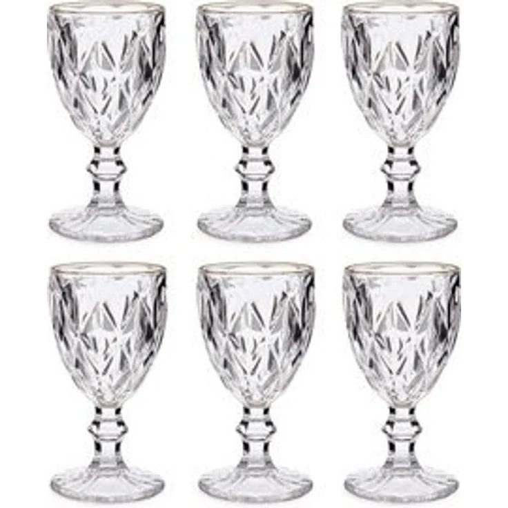 Wasserglas mit Goldrand, 254 ml, 6 Stück – Bild 5