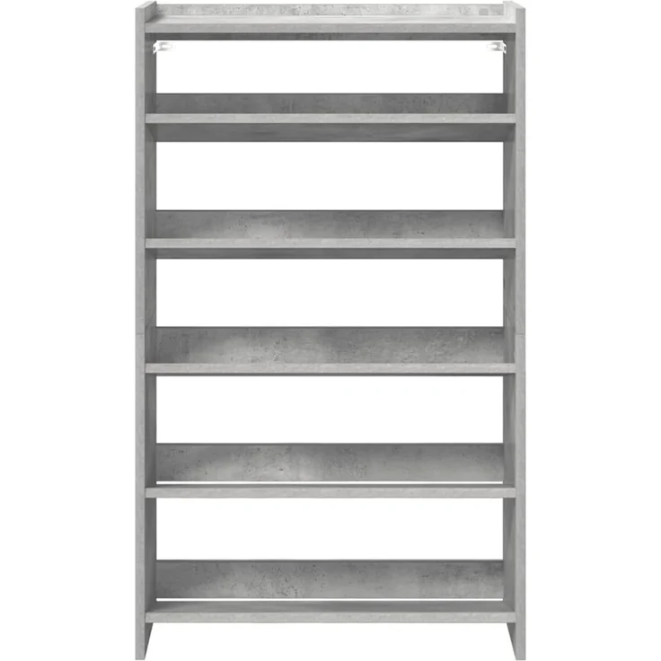 vidaXL Schuhregal Betongrau 60x25x81 cm Holzwerkstoff 859881 – Bild 3