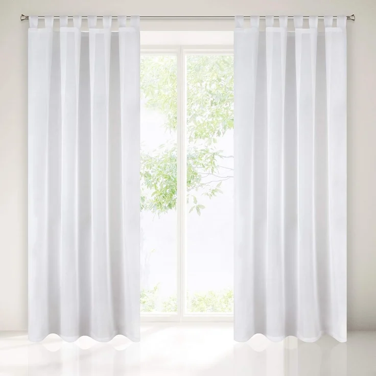 Gardine LUCY weiß 140x250 Schlaufen – Bild 3