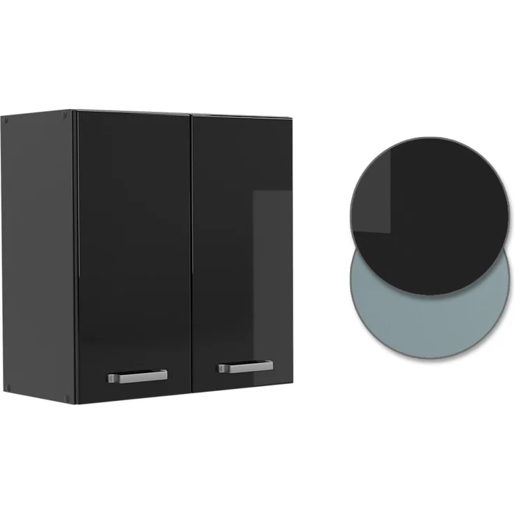 Hängeschrank R-Line Schwarz Hochglanz 60 cm Vicco – Bild 6