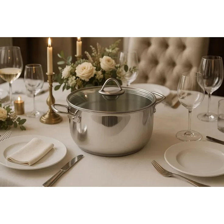 Hermia Concept 'D54' Topfset (2-teilig), Silber, 28 x 28 x 16 cm, 9500 ml