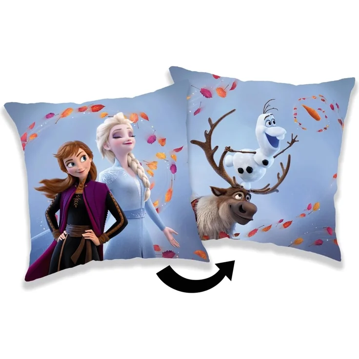Disney Frozen Dekokissen Kissen von Disney Die Eiskönigin Anna und ELSA, 40cm x 40cm – Bild 2