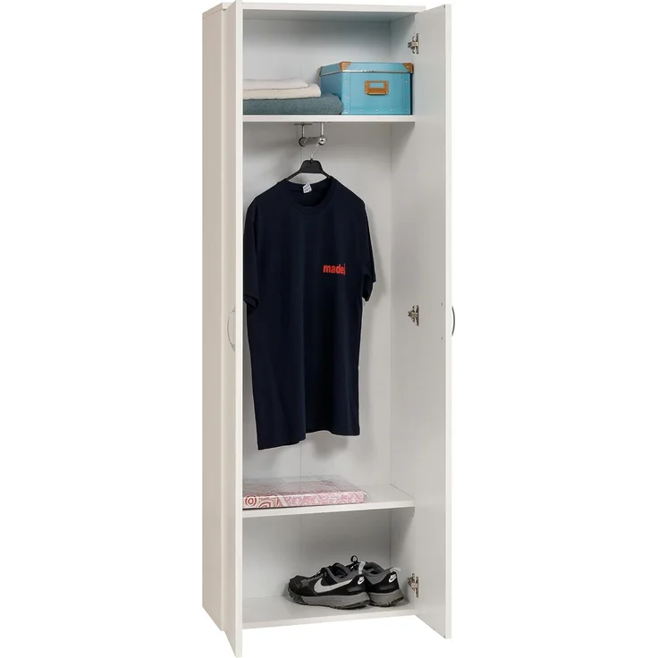 Kleiderschrank,weiß, 60x180x34 cm – Bild 7