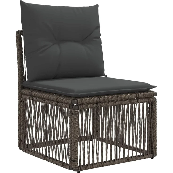 vidaXL Gartensofa-set 6 stk. 6-Sitzer Grau Poly-Rattan 3436103 – Bild 8