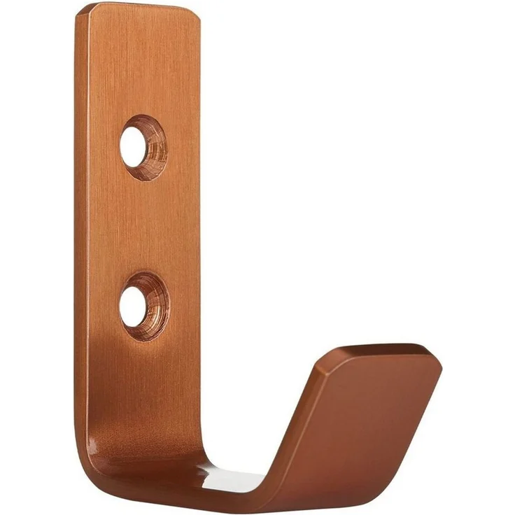 SO-TECH® Kleiderhaken doppelter Wandhaken, Edelstahl, 142 x 20 x 45 mm, (1-St), großer Jackenhaken mit abgerundeten Kanten orange – Bild 2
