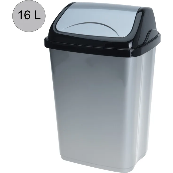Abfalleimer Schwingdeckeleimer Mülleimer Müllbehälter Kunststoff 16L