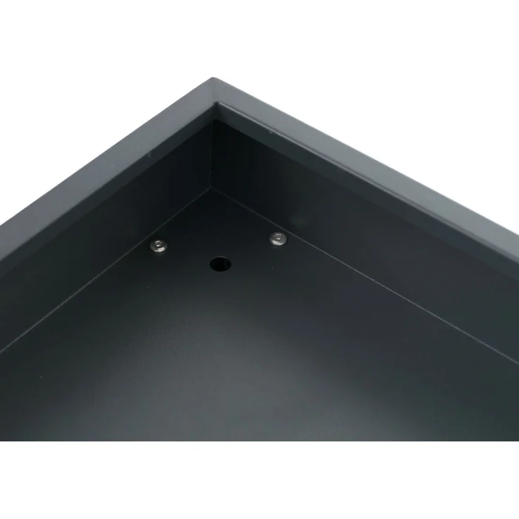Mähroboter-Garage mit Pflanzkasten HWC-L45, Dach Unterstand für Rasenmäher, WPC Metall 40x60x73cm ~ Eiche-Optik – Bild 6
