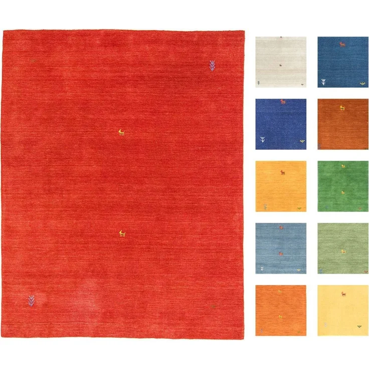 Gabbeh Teppich - Indus »Agra« 180 x 120 cm - dunkelcamel – Bild 6