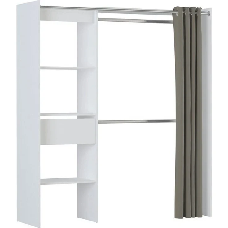 Demeyere GROUP Vorhang-Schrank Chicago variabel in der Breite ca. 114 - 167cm, viel Stauraum und Ablagefläche – Bild 4