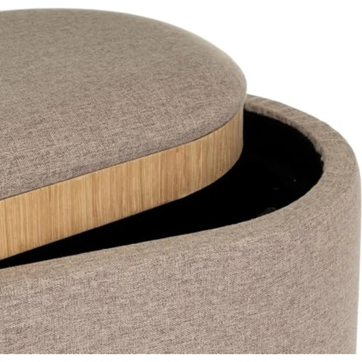 DRW Sitzsack Arcon aus Stoff und MDF in Beige – Bild 3