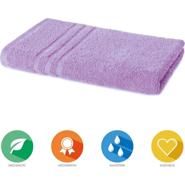 Lavea Handtücher Bali Handtuch 50x100 cm, Sporthandtuch, Fitness-Handtuch, Weiches Bio-Baumwollfrottee (1-St), pflegeleicht, GOTS-zertifiziert, extra saugstark mit 500g/m² – Bild 2