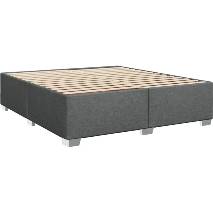 vidaXL Boxspringbett mit Matratze Dunkelgrau 180x200 cm Stoff 3285975 – Bild 5