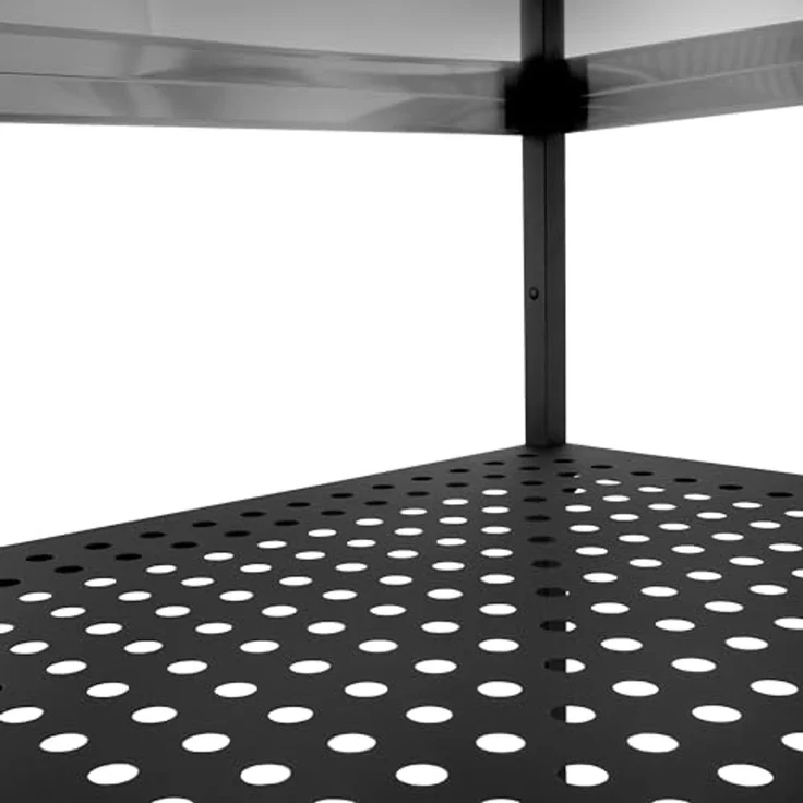 BBQ-Toro Grillablagetisch Grillwagen 80 x 80 x 83 cm, Schwarz, Grilltisch mit großer Arbeitsfläc – Bild 4