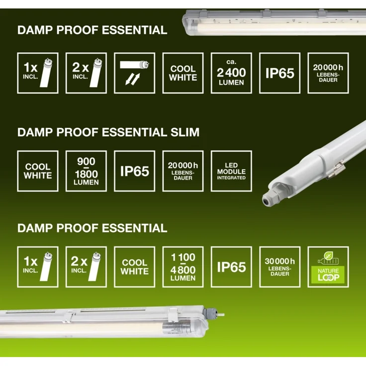 Osram Feuchtraumleuchte Damp Proof Essential 7 Watt 60 cm – Bild 8