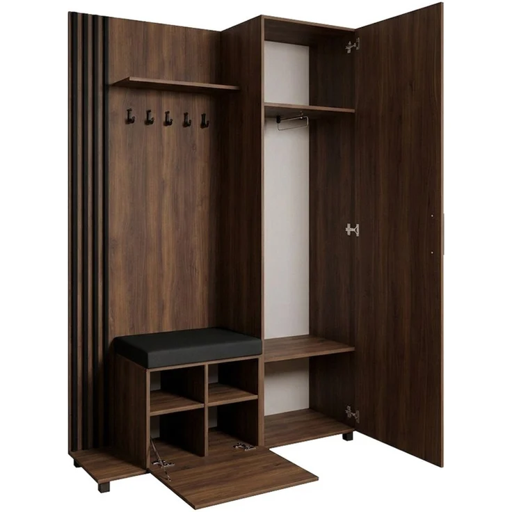 Beautysofa Garderoben-Set Livia – Design, Funktion und Ordnung in Perfektion, (Geräumiger Schuhschrank, mit praktischer Kleiderstange) – Bild 3