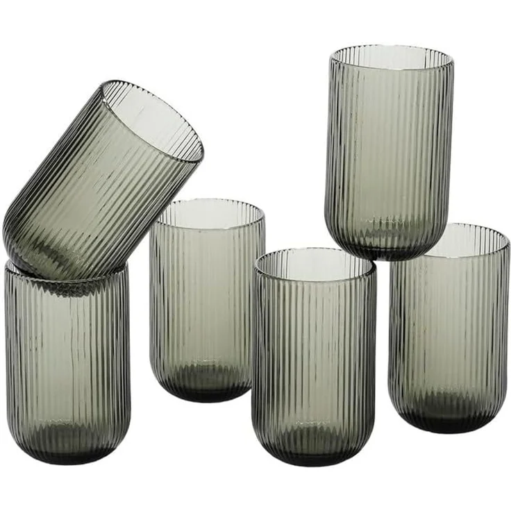 Mica Merlot Trinkglas grau 13 x Ø 8 cm – Bild 2