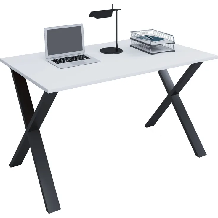 VCM Schreibtisch Lona 914761 Schwarz / Weiß H. 76 x B. 140 x T. 80 cm
