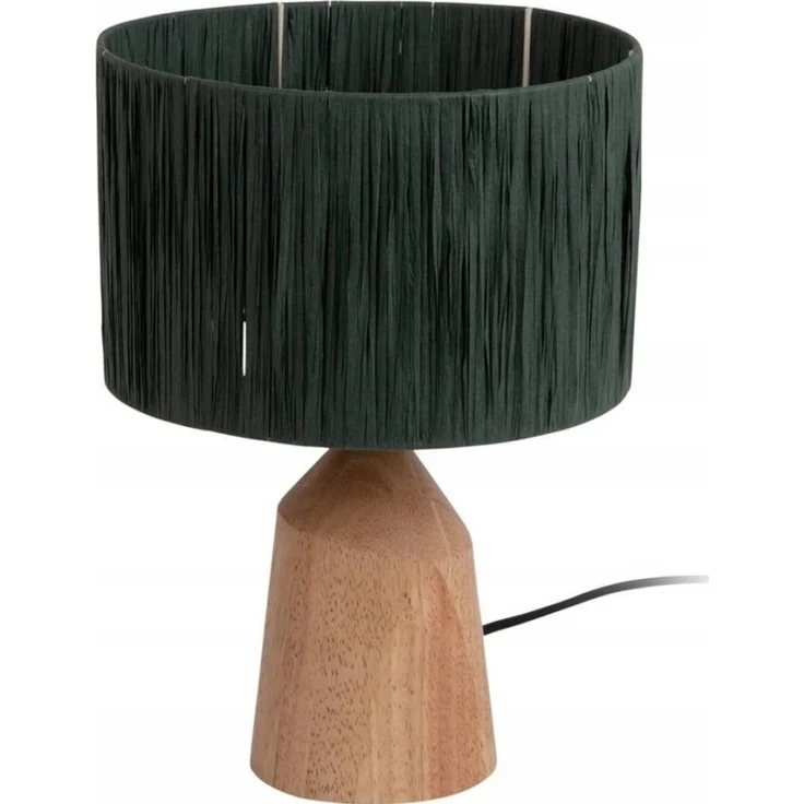 Bigbuy Home Tischlampe TRAPEZE mit Holzfuß Ø 25 cm