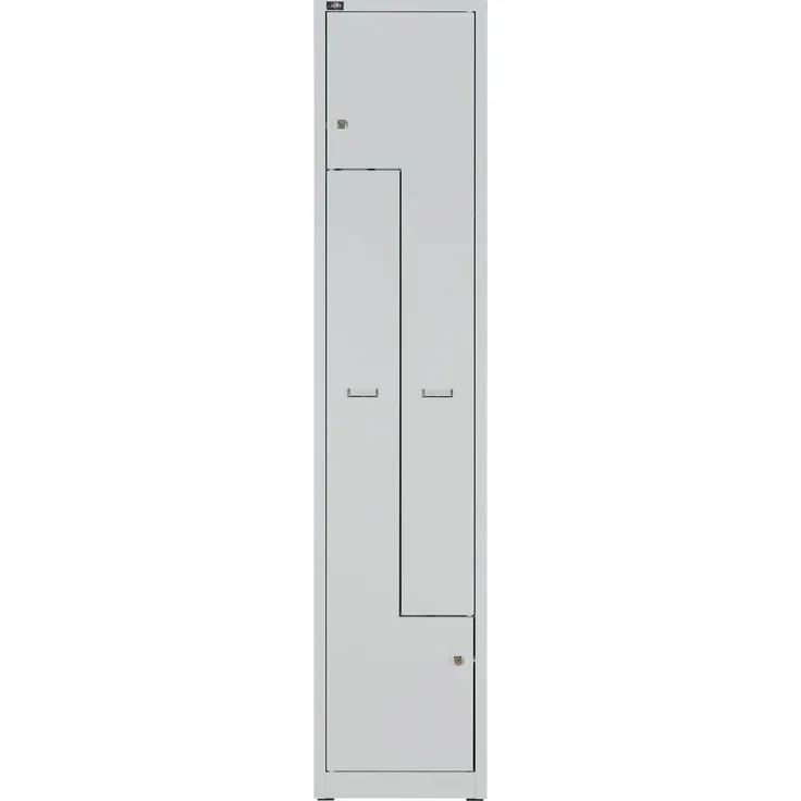 Bisley Z Garderobenschrank LIGHT, 1 Abteil für 2 Nutzer, lichtgrau