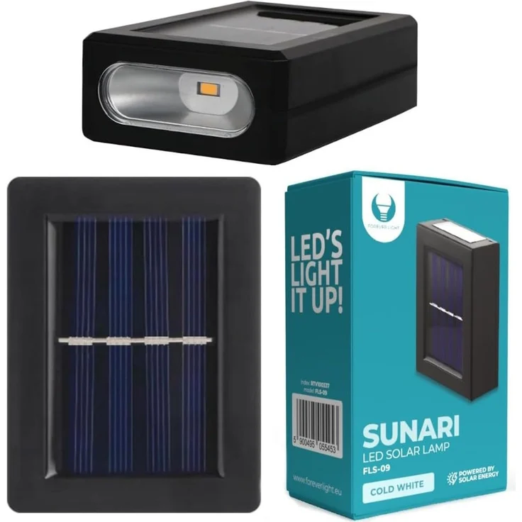 Forever Light Solar LED Lampe SUNARI FLS-09 10 lm IP65 schwarz – Bild 1