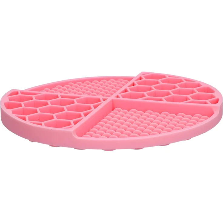 Eat Slow Live Longer runde Leckmatte mit tiefen Fächern rosa, Durchmesser: 21 cm – Bild 3
