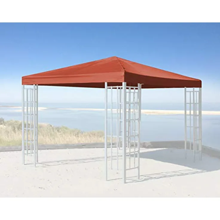 QUICK STAR Ersatzdach für Rank Pavillon 3x3m, Terra, 100% Polyester mit PVC-Beschichtung, Maße 300x300cm, inklusive Klettbänder zur Befestigung