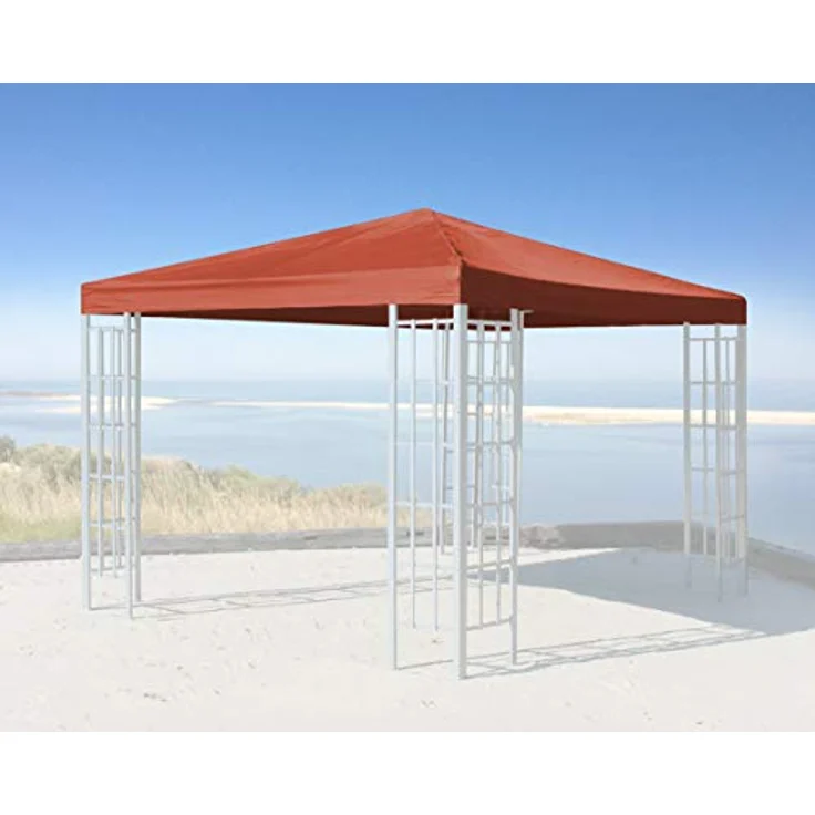 QUICK STAR Ersatzdach für Rank Pavillon 3x3m, Terra, 100% Polyester mit PVC-Beschichtung, Maße 300x300cm, inklusive Klettbänder zur Befestigung – Bild 1