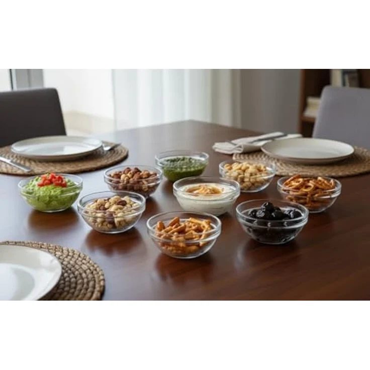 Provance Dipschale Dipschalen Schüsseln aus Glas Ø 9cm 12cm Glasschälchen für Dips, (Set, 12-tlg), spülmaschinengeeignet – Bild 3