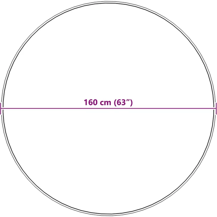 vidaXL Kunstschaffell Teppich Tafalla Schwarz Ø 160 cm Polyester 42021582 – Bild 9