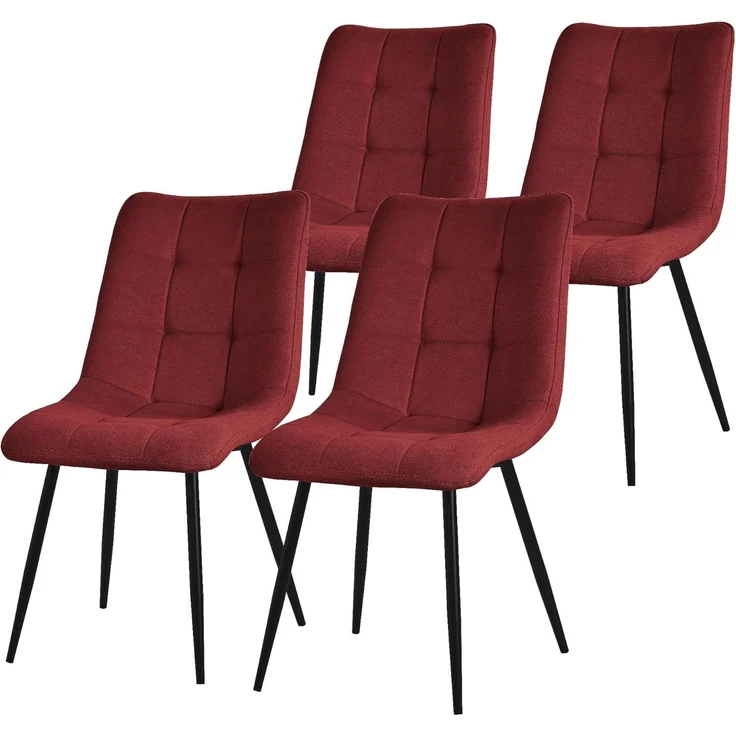 ML-DESIGN Stuhl Esszimmerstühle mit Rückenlehne moderne Design Lounge Küchenstühle (4 St), Polsterstuhl Esstischstühle 4er Set Küchenstuhl Polyester bis 120kg – Bild 1