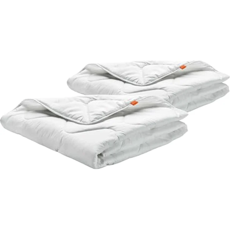 sleepling Bettdecke 155x220 cm 2er Set, Sommerdecke, Sommerbettdecke leicht 155x220, Made in EU, Ökotex 100, Waschbar 60 Grad, 2 teilig, 2 Stück – Bild 2