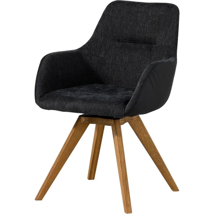 Drehstuhl Wildeiche 56x60x87 schwarz TACOMA #11 – Bild 1
