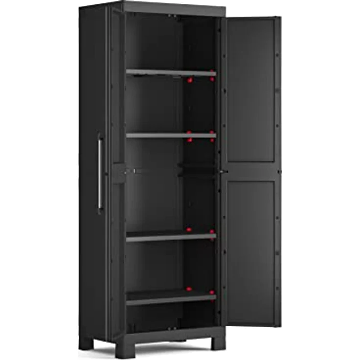 Keter Lagerschrank Detroit Hoch Schwarz 440917 – Bild 10