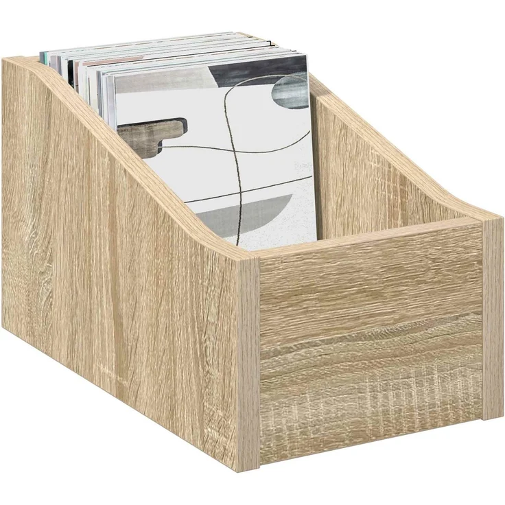 vidaXL LP Plattenbox Sonoma-Eiche 18 x 32 x 18 cm Holzwerkstoff 8012798 – Bild 3