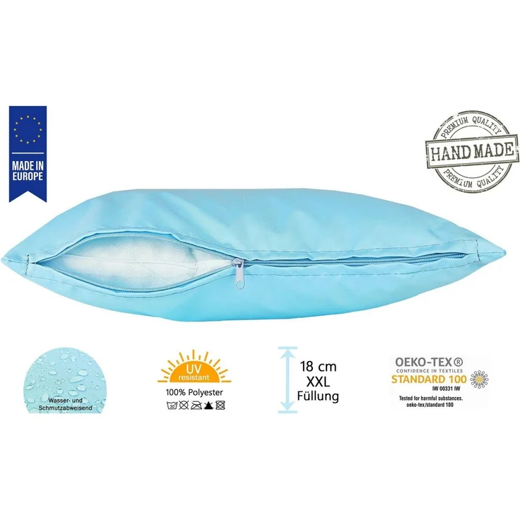 JACK Dekokissen 60x60cm Outdoor Lounge Kissen inkl. XXL Füllung, starke Füllung, strapazierfähig, wasserabweisend, In- und Outdoor – Bild 3
