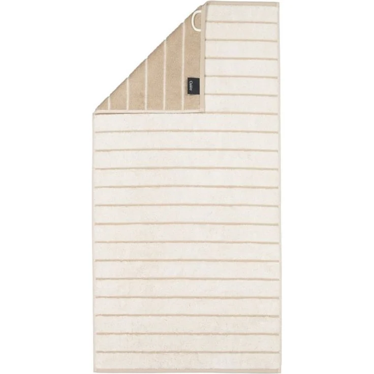 CAWÖ Handtuch - C Balance, 50x100 cm, Walkfrottier, Baumwolle, Streifen Natur – Bild 4