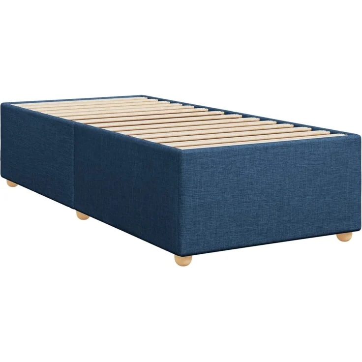 vidaXL Boxspringbett mit Matratze Blau 90x200 cm Stoff 3288862 – Bild 9
