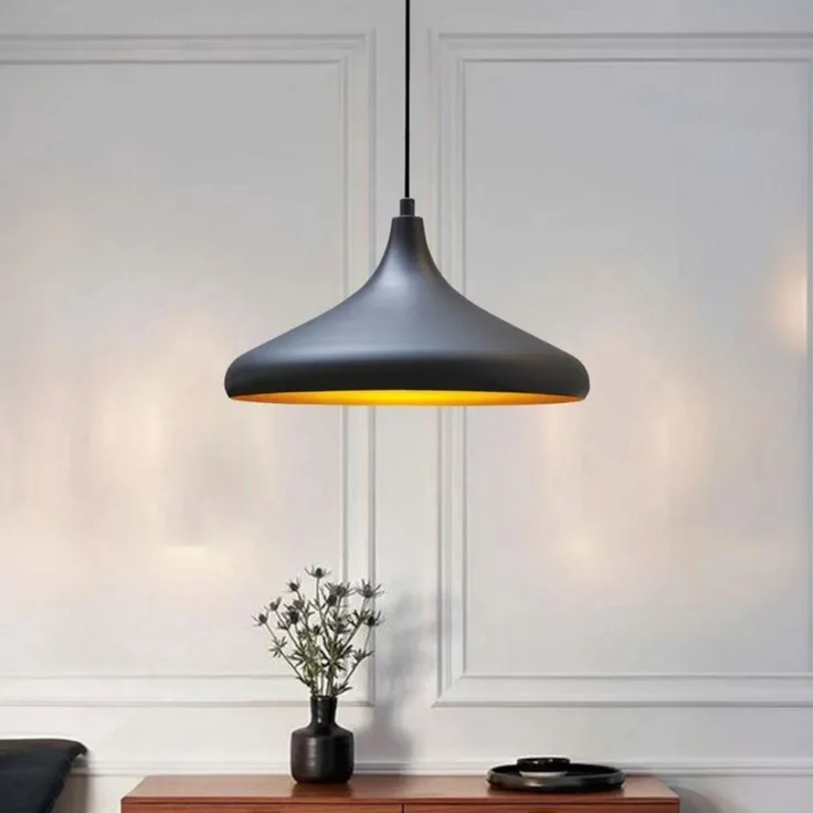 Bamyum Pendelleuchte Bamyum Pendelleuchte Durchmesser 35 cm E27 Metall Moderne Lampe, ohne Leuchtmittel