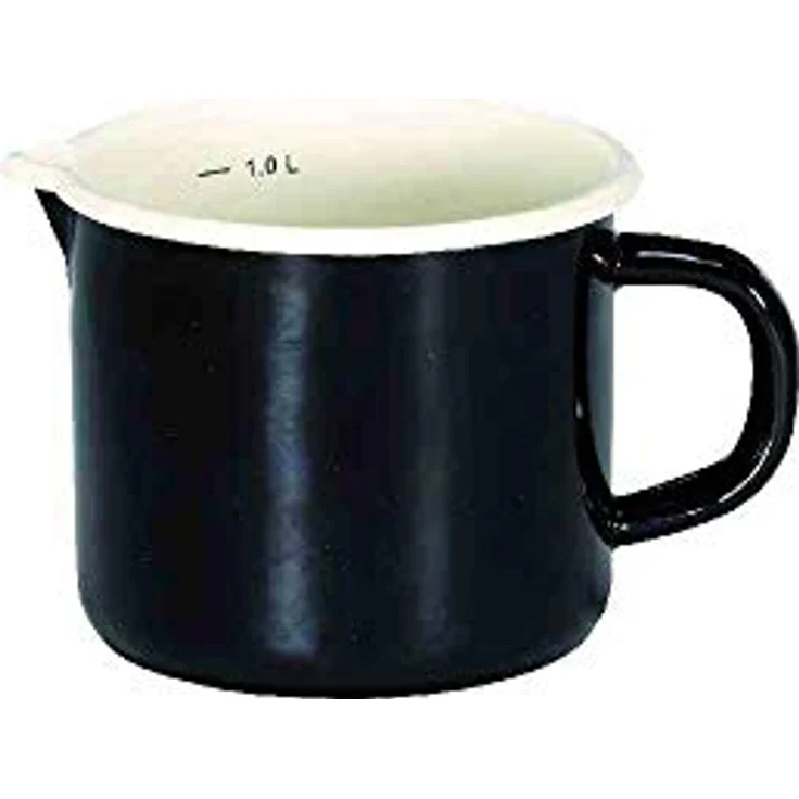 Milchtopf "Triest" 12 cm mit Ausguss Emaille weiß – Bild 2