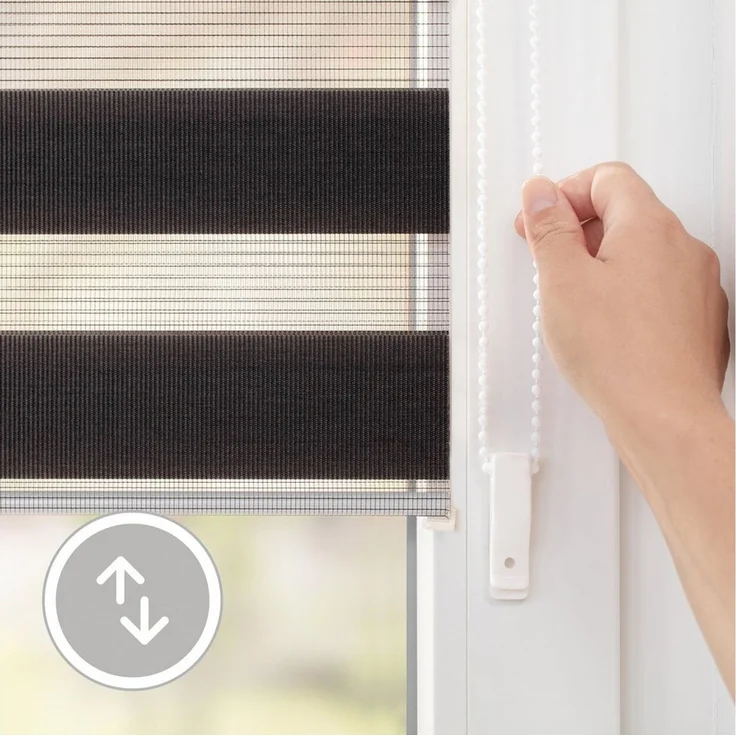 Lichtblick Sonnenschutzsysteme GmbH Doppelrollo Kopenhagen 50 cm x 150 cm (BxL) Anthrazit modernes Duo Rollo; Klemm- und schraubbar; Lichtdurchlässig und blickdicht – Bild 3