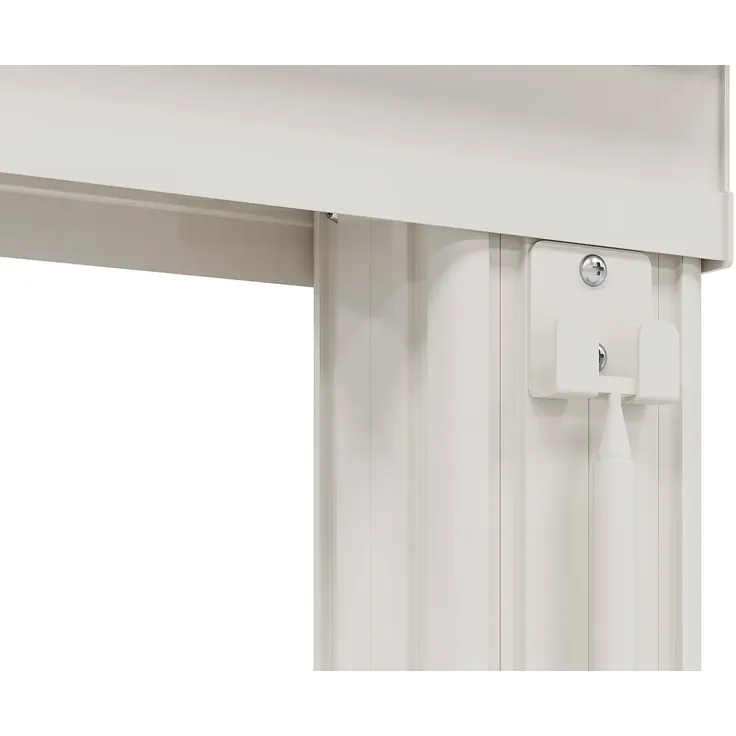Vente-unique - IZEDA Terrassenüberdachung PlastikMetall Weiß - B 298 cm x H 200 cm x L 400 cm – Bild 5