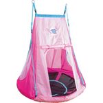 Hudora 'Heart' Nestschaukel mit Zelt, Polyester pink, Ø 110 x H 123 cm