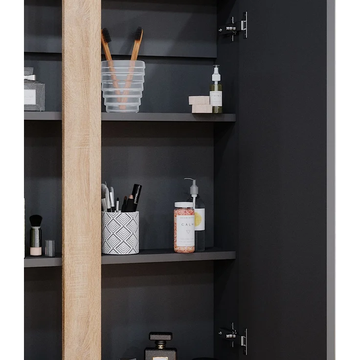 Badspiegelschrank Gloria Anthrazit 70.4 x 84 cm mit 2 Türen Vicco – Bild 6