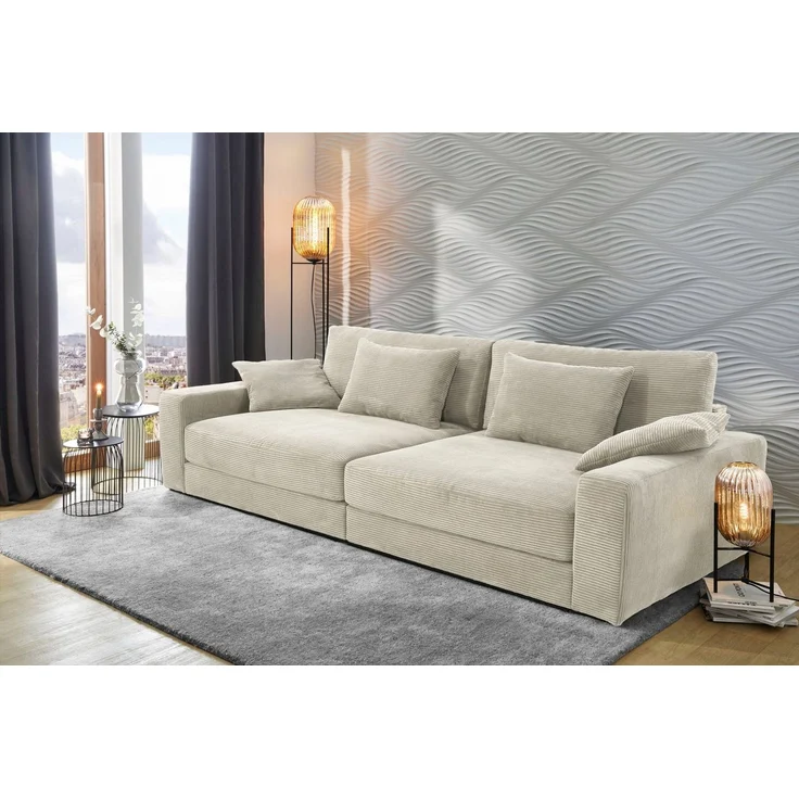 Jockenhöfer Gruppe Big-Sofa Milano XXL, B: 290 cm, mit Zierkissen, Relaxfläche 120x240 cm, Federkern – Bild 1