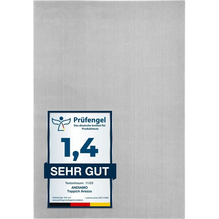Andiamo Badematte Arezzo, Höhe 16 mm, rutschhemmend beschichtet, fußbodenheizungsgeeignet, schnell trocknend, Polyester, rechteckig, Uni Farben, auch in rund und als 2er Set erhältlich – Bild 5
