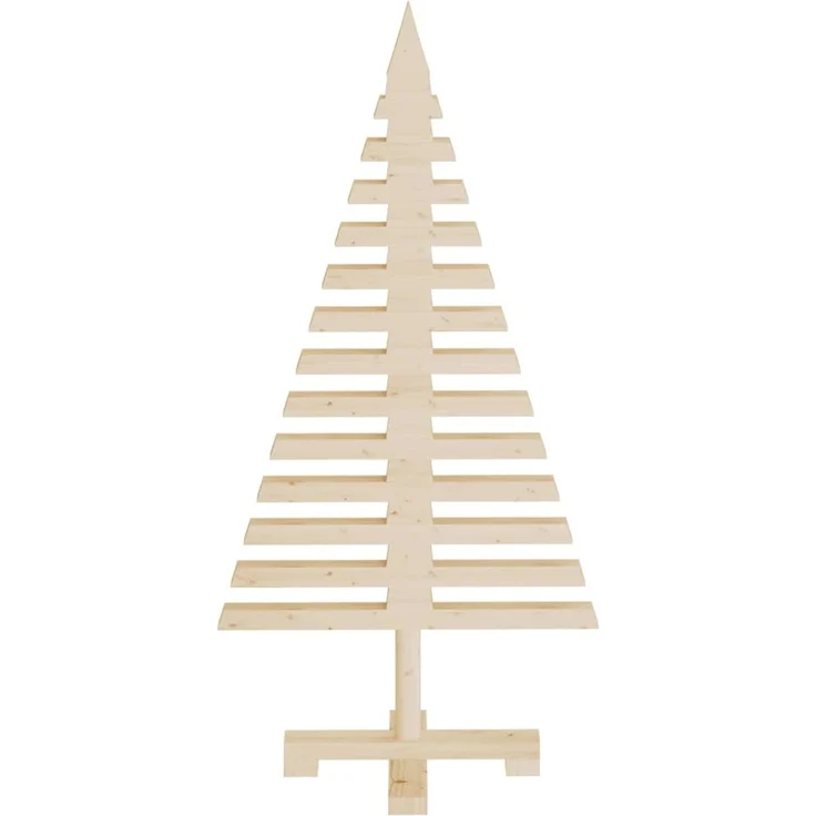 vidaXL Weihnachtsbaum Holz zum Schmücken 90 cm Massivholz Kiefer 357994 – Bild 4